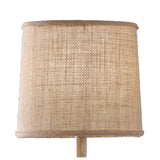 Sabina 1 Light Wall Light - Imitation Wood With Linen Shade