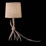 Sabina 1 Light Table Lamp - Light Brown With Linen Shade