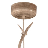 Sabina 30cm Round 1 Light Pendant Light - Brown With Linen Shade