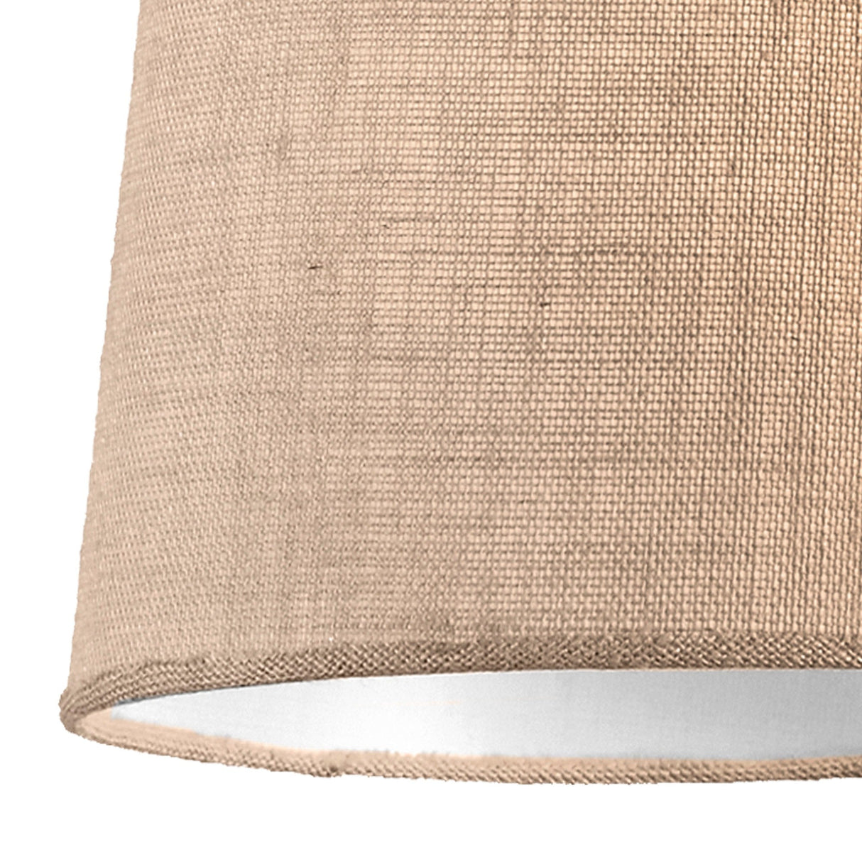 Sabina 30cm Round 1 Light Pendant Light - Brown With Linen Shade