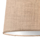 Sabina 30cm Round 1 Light Pendant Light - Brown With Linen Shade