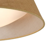 Sabina 5 Light Flush Ceiling Light - Brown With Linen Shade