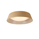 Sabina 5 Light Flush Ceiling Light - Brown With Linen Shade