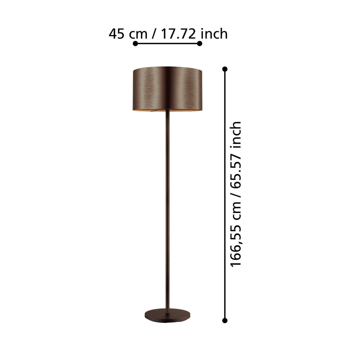 Saganto 1 Floor Lamp - Brown