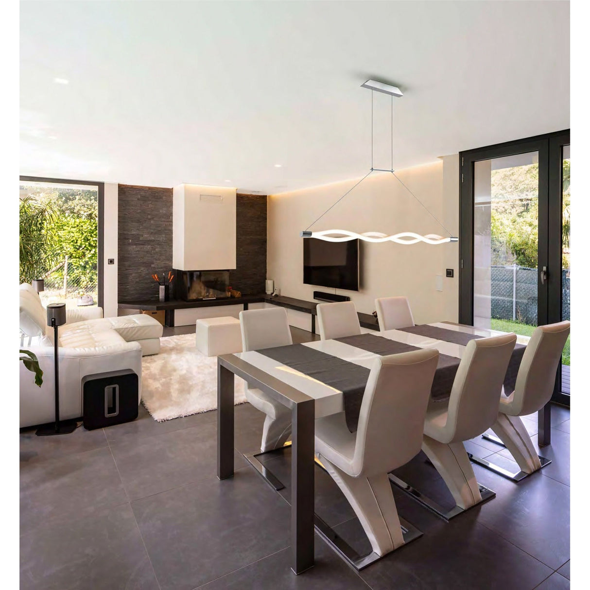 Sahara LED Linear Suspension Light 40W 3000K - Chrome