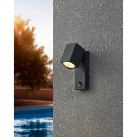 Sakeda LED Outdoor Wall Light with Motion Sensor - Anthracite