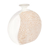 Sakti Vase 31cm - White & Gold