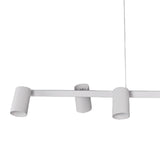 Sal 6 Light Spotlight Linear Suspension Light- Matt White