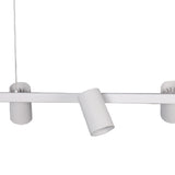 Sal 6 Light Spotlight Linear Suspension Light- Matt White