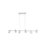 Sal 6 Light Spotlight Linear Suspension Light- Matt White