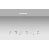 Sal 6 Light Spotlight Linear Suspension Light- Matt White