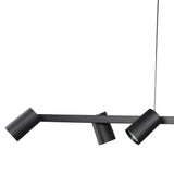 Sal 6 Light Spotlight Linear Suspension Light- Matt Black