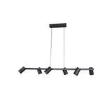 Sal 6 Light Spotlight Linear Suspension Light- Matt Black