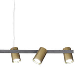 Sal 6 Light Spotlight Linear Suspension Light - Gold & Black