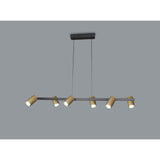 Sal 6 Light Spotlight Linear Suspension Light - Gold & Black