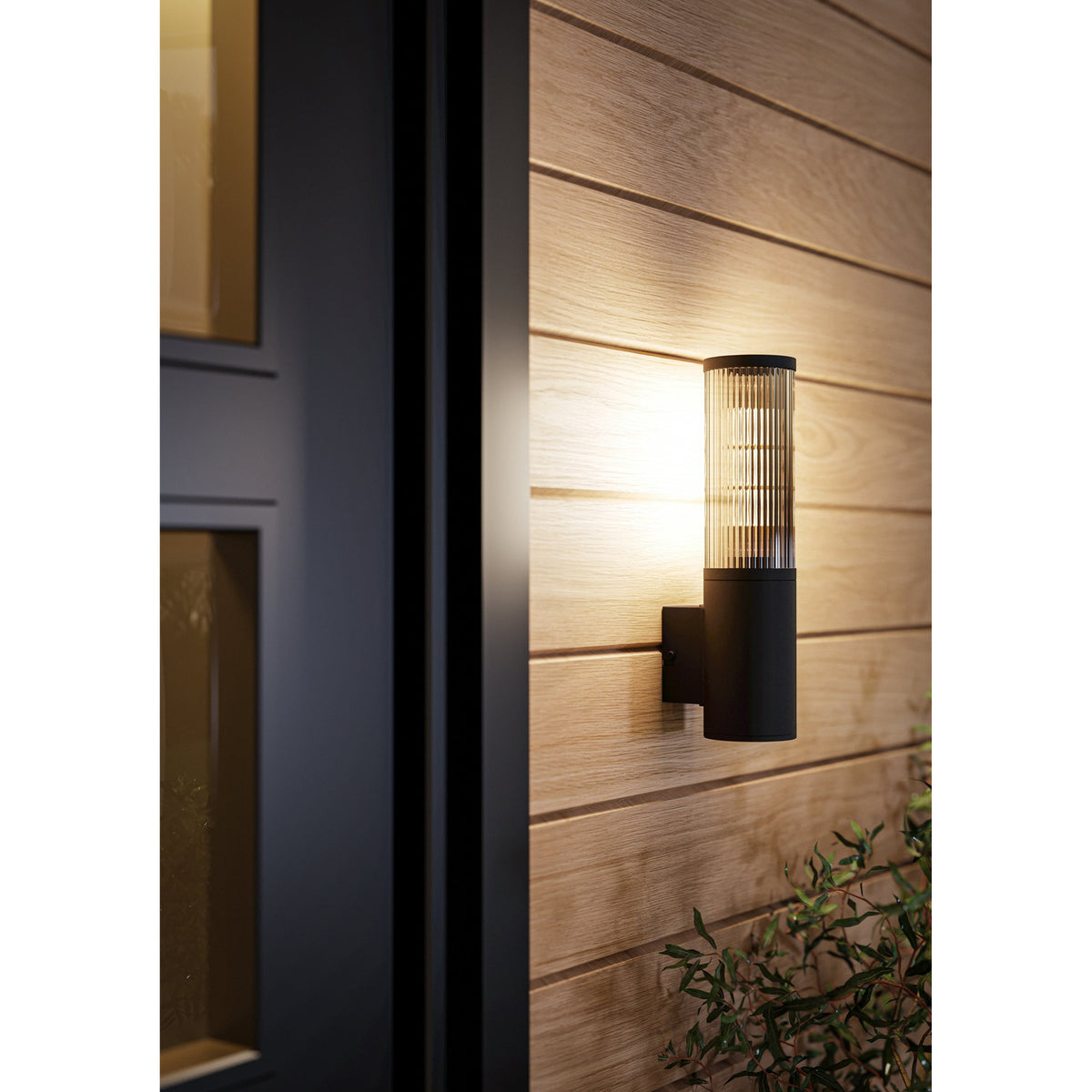 Salle Outdoor Wall Light - Black & Smoked