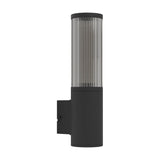 Salle Outdoor Wall Light - Black & Smoked