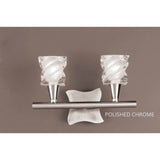 Salomon 2 Light Wall Light With Switch - Polished Chrome