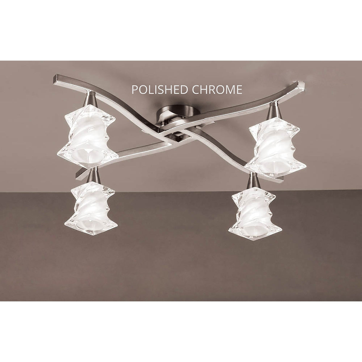 Salomon 4 Light Semi-Flush Ceiling Light – Polished Chrome