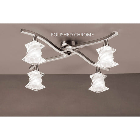 Salomon 4 Light Semi-Flush Ceiling Light – Polished Chrome