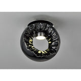 Salvio LED Round Ceramic Semi-Flush Ceiling Light 4200K 3W - Black