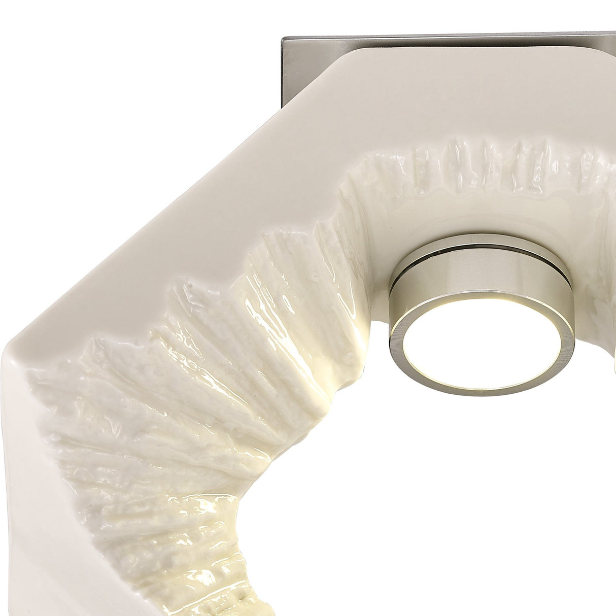 Salvio LED Square Ceramic Semi-Flush Ceiling Light 4200K 3W - White