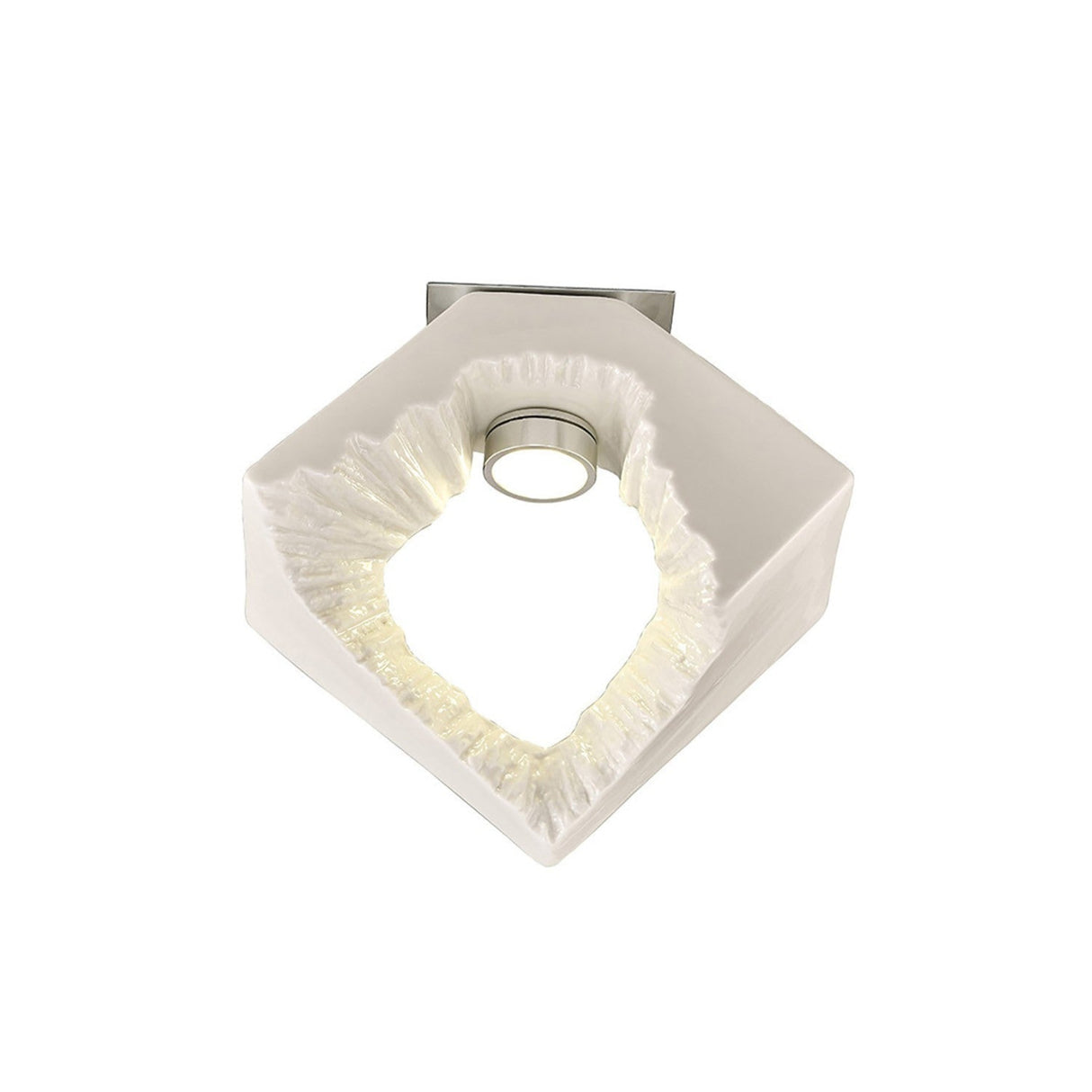Salvio LED Square Ceramic Semi-Flush Ceiling Light 4200K 3W - White