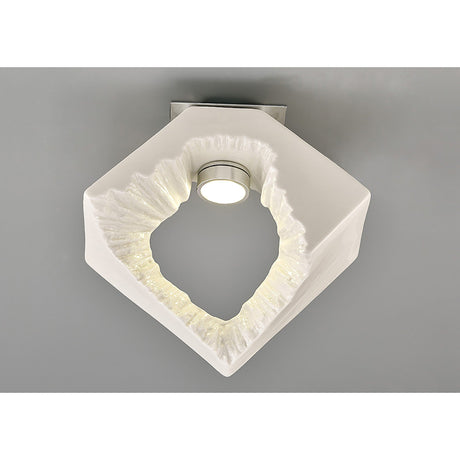 Salvio LED Square Ceramic Semi-Flush Ceiling Light 4200K 3W - White