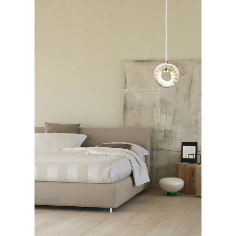 Salvio 15cm Ceramic LED Pendant Light 3W 4200K - Chrome & White