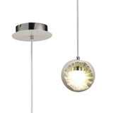 Salvio 15cm Ceramic LED Pendant Light 3W 4200K - Chrome & White