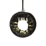 Salvio 15cm Ceramic LED Pendant Light 3W 4200K - Chrome & Black