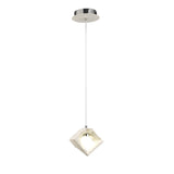 Salvio 16.5cm Ceramic LED Pendant Light 3W 4200K - Chrome & White