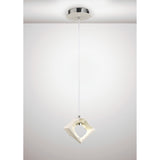 Salvio 16.5cm Ceramic LED Pendant Light 3W 4200K - Chrome & White