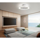 Samoa CCT Dimmable LED Ceiling Retractable Fan Light With Remote Control - White