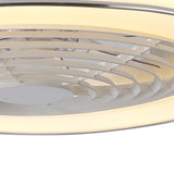 Samoa CCT Dimmable LED Ceiling Retractable Fan Light With Remote Control - White