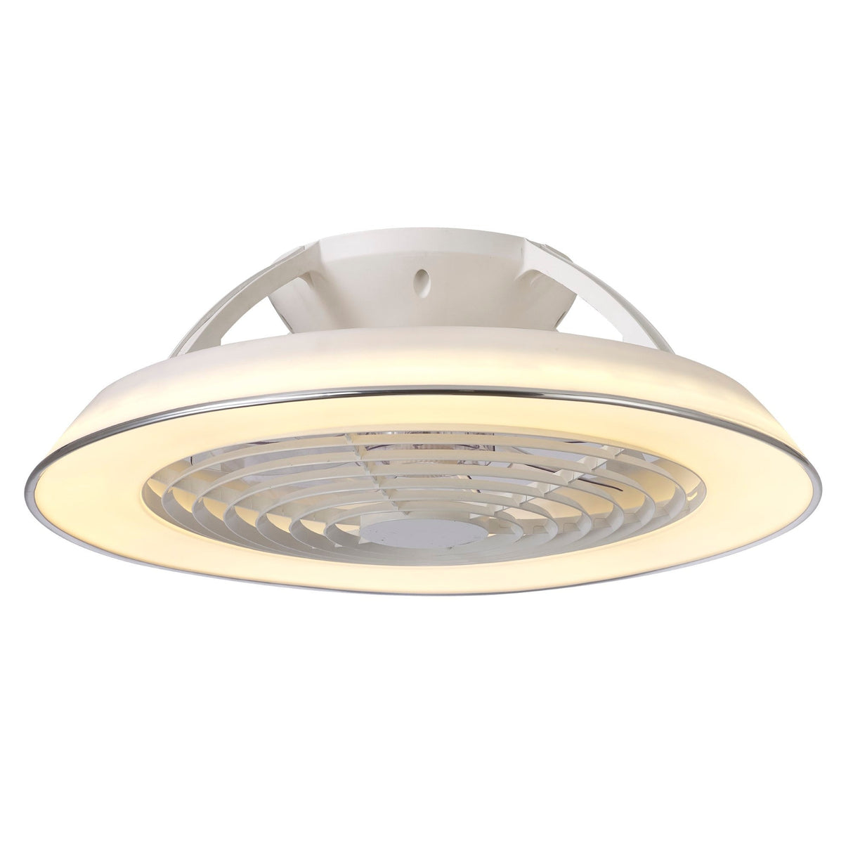 Samoa CCT Dimmable LED Ceiling Retractable Fan Light With Remote Control - White