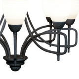 San Marino 54cm 8 Light Frosted Glass Chandelier - Pewter