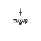 San Marino 54cm 8 Light Frosted Glass Chandelier - Pewter