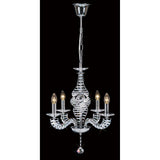 Santo 52cm 4 Light Crystal Chandelier - Polished Chrome