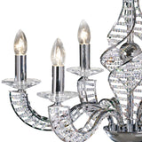Santo 66cm 6 Light Crystal Chandelier - Polished Chrome
