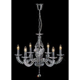 Santo 66cm 6 Light Crystal Chandelier - Polished Chrome