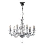 Santo 66cm 6 Light Crystal Chandelier - Polished Chrome