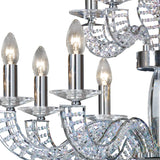 Santo 78cm 2 Tier 12 Light Crystal Chandelier - Polished Chrome