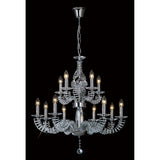 Santo 78cm 2 Tier 12 Light Crystal Chandelier - Polished Chrome