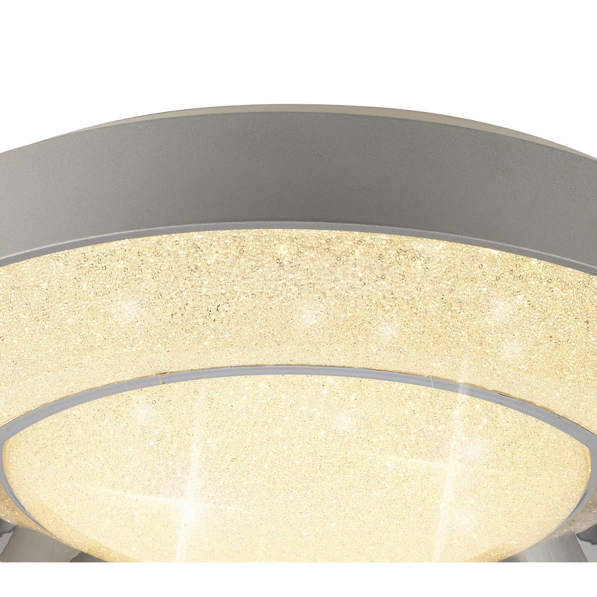 Santorini CCT Dimmable LED Flush Ceiling Light With Remote Control - Chrome