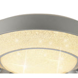 Santorini CCT Dimmable LED Flush Ceiling Light With Remote Control - Chrome