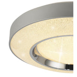 Santorini CCT Dimmable LED Flush Ceiling Light With Remote Control - Chrome