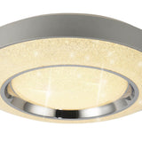 Santorini CCT Dimmable LED Flush Ceiling Light With Remote Control - Chrome