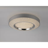 Santorini CCT Dimmable LED Flush Ceiling Light With Remote Control - Chrome