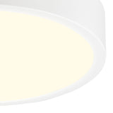 Saona Large Round LED Flush Ceiling Light 30W 3000K - White
